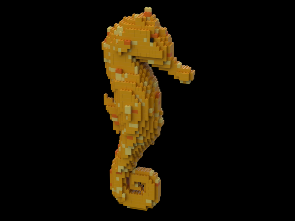 LEGO MOC sculpture seahorse by blackmaster | Rebrickable - Build with LEGO