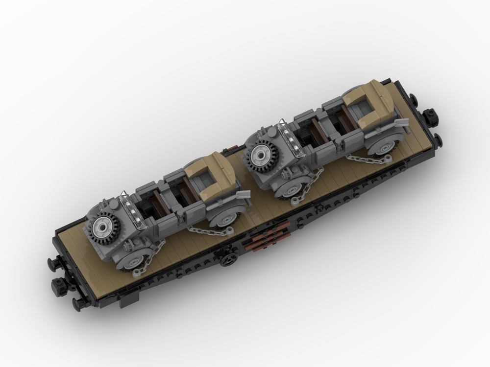 LEGO MOC-196082 Schwerer Plattformwagen Ssys with VW Typ 82