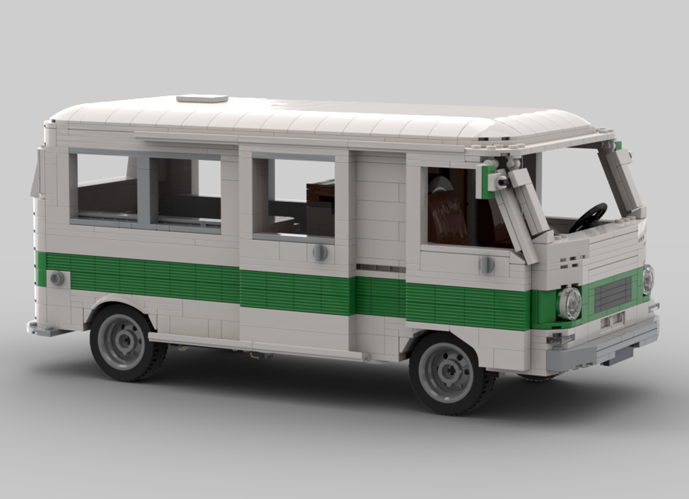 LEGO MOC Peugeot J7 camper by S_customs Rebrickable Build with