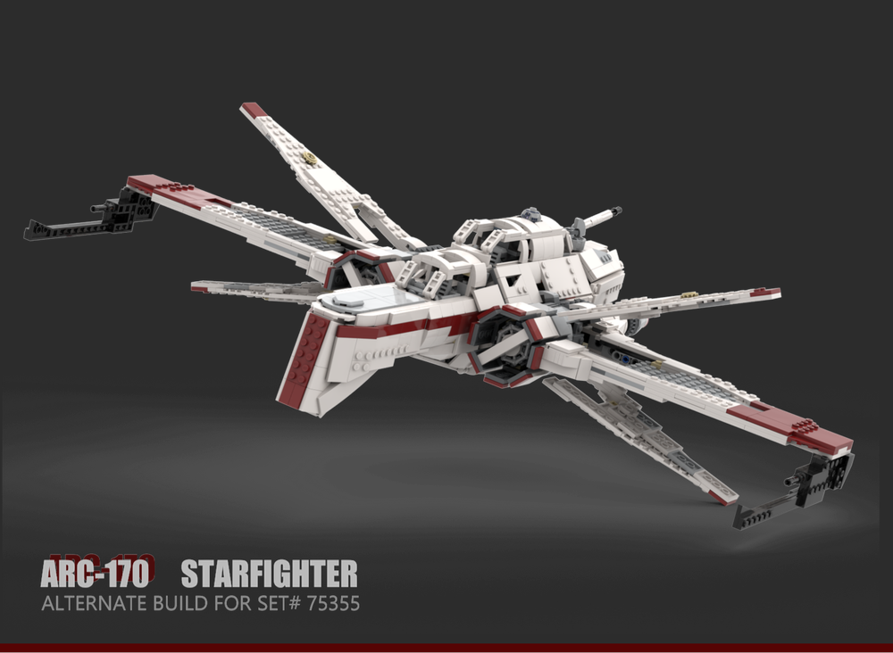 LEGO MOC ARC-170 Starfighter - 75355 B-Model by rybrickster