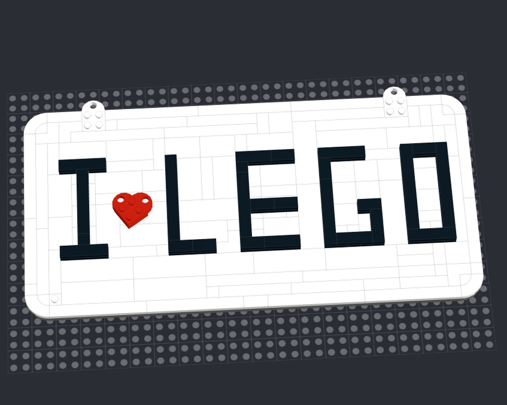 LEGO MOC license plate by woodstockbrix89 | Rebrickable - Build with LEGO