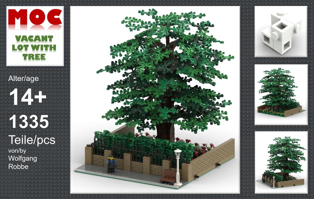 LEGO MOC Vacant lot with tree and hedge - Baulücke mit Baum und Hecke ...