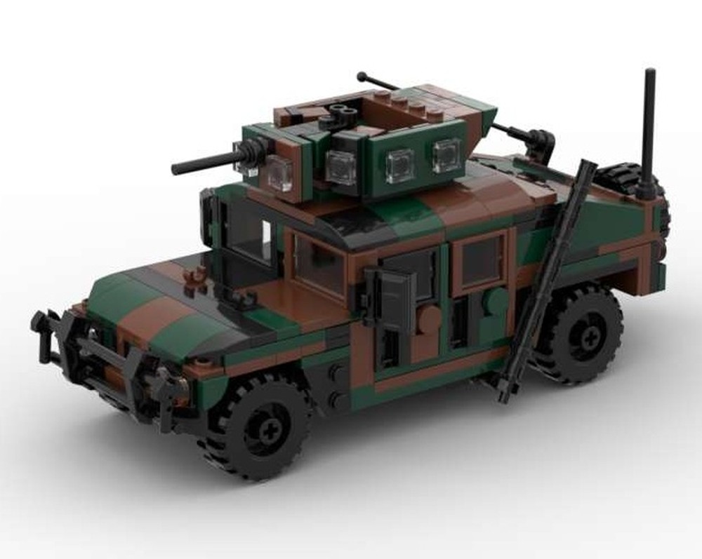 LEGO MOC M1151 HMMWV (Humvee) Up-armored armaments carrier (Woodland ...