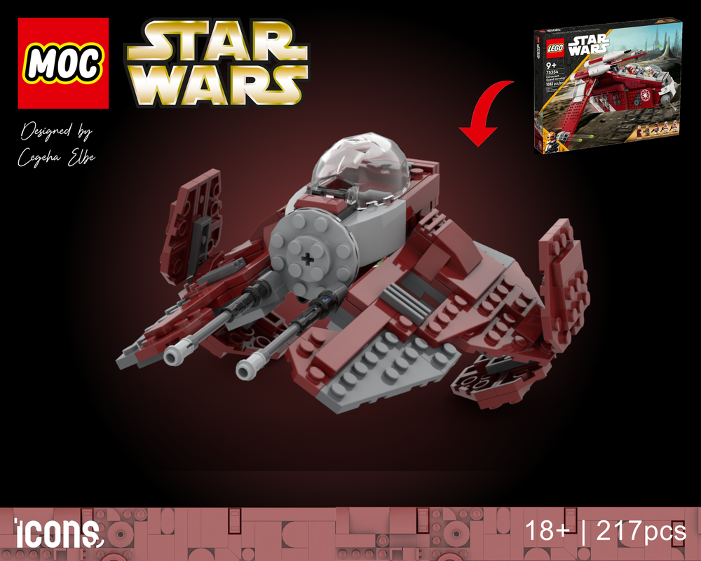 LEGO MOC Jedi interceptor alternate build of set 75354 by Cegeha