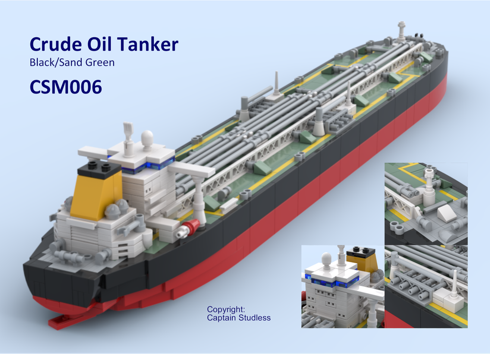 LEGO MOC Crude Oil Tanker CSM006 by Captain.Studless Rebrickable Build with LEGO