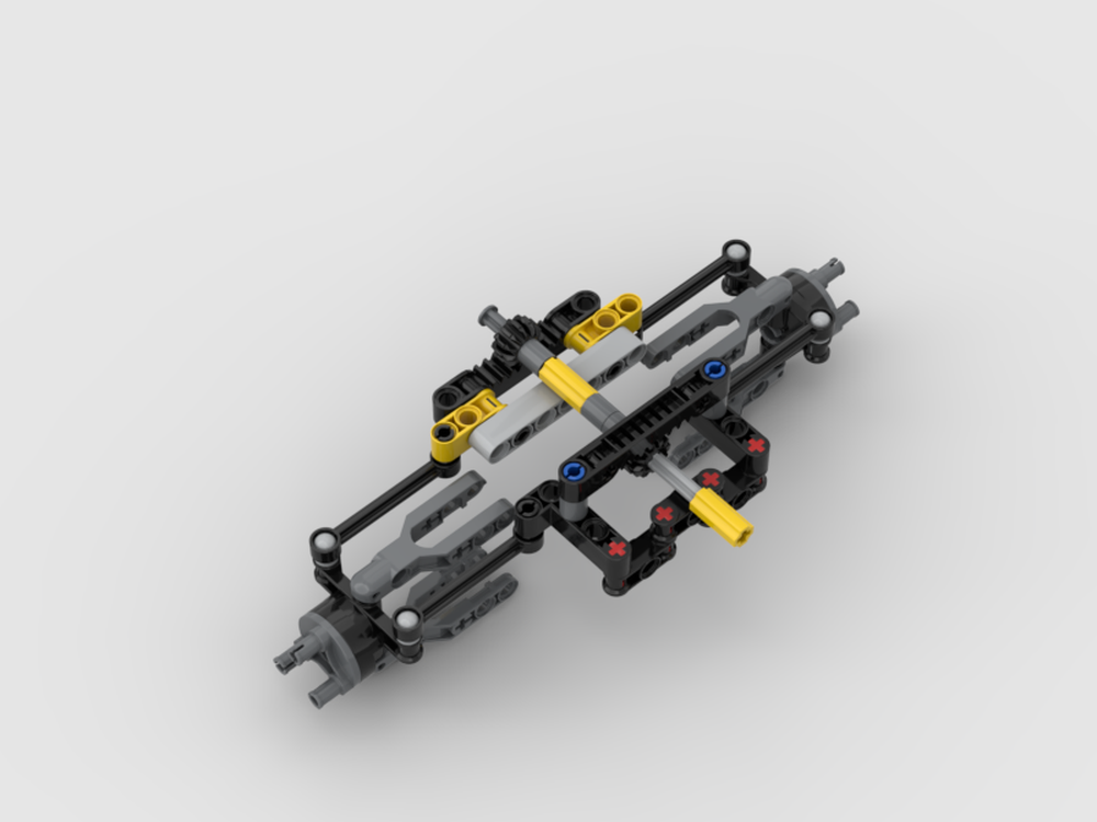 LEGO MOC Front axle with RC steering, drive and indipendent suspension ...