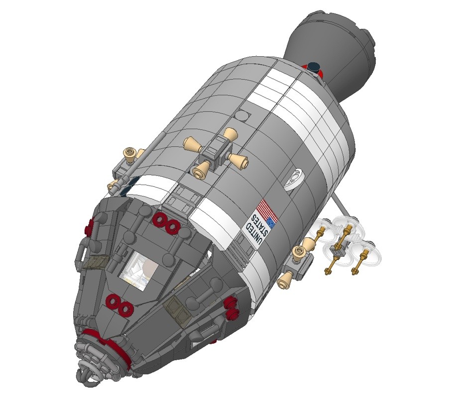 LEGO MOC Apollo 11 Command and Service Module by hitchhiker