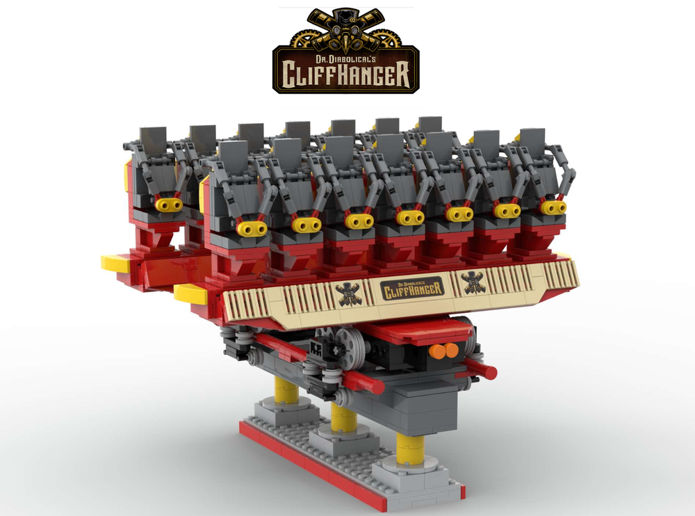 LEGO MOC ROLLERCOASTER - Dr DIABOLICAL'S CLIFFHANGER - Six Flags Fiesta ...