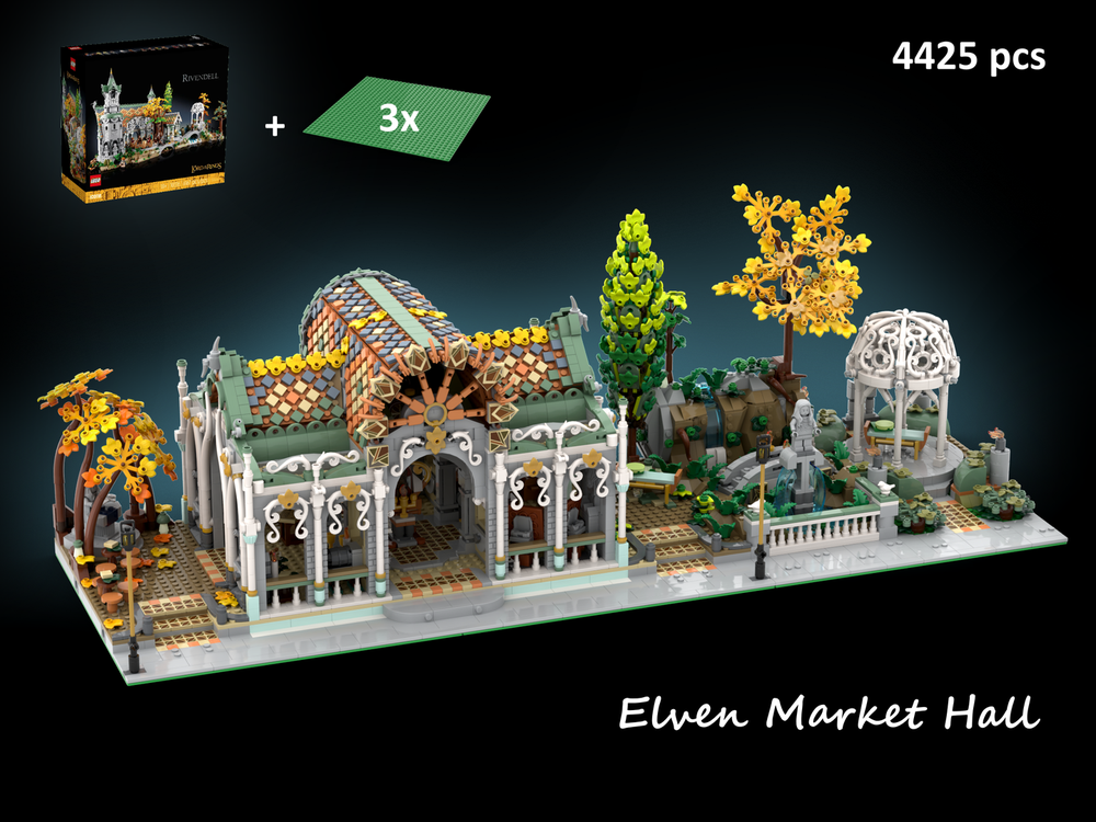 LEGO MOC Elven Market Hall 10316 Rivendell Modification by PL
