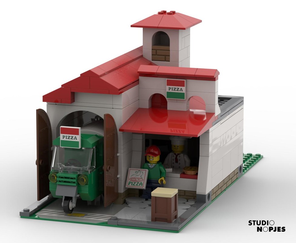 LEGO MOC-196933 Modular Pizzeria (16x32) by Roloff | Rebrickable