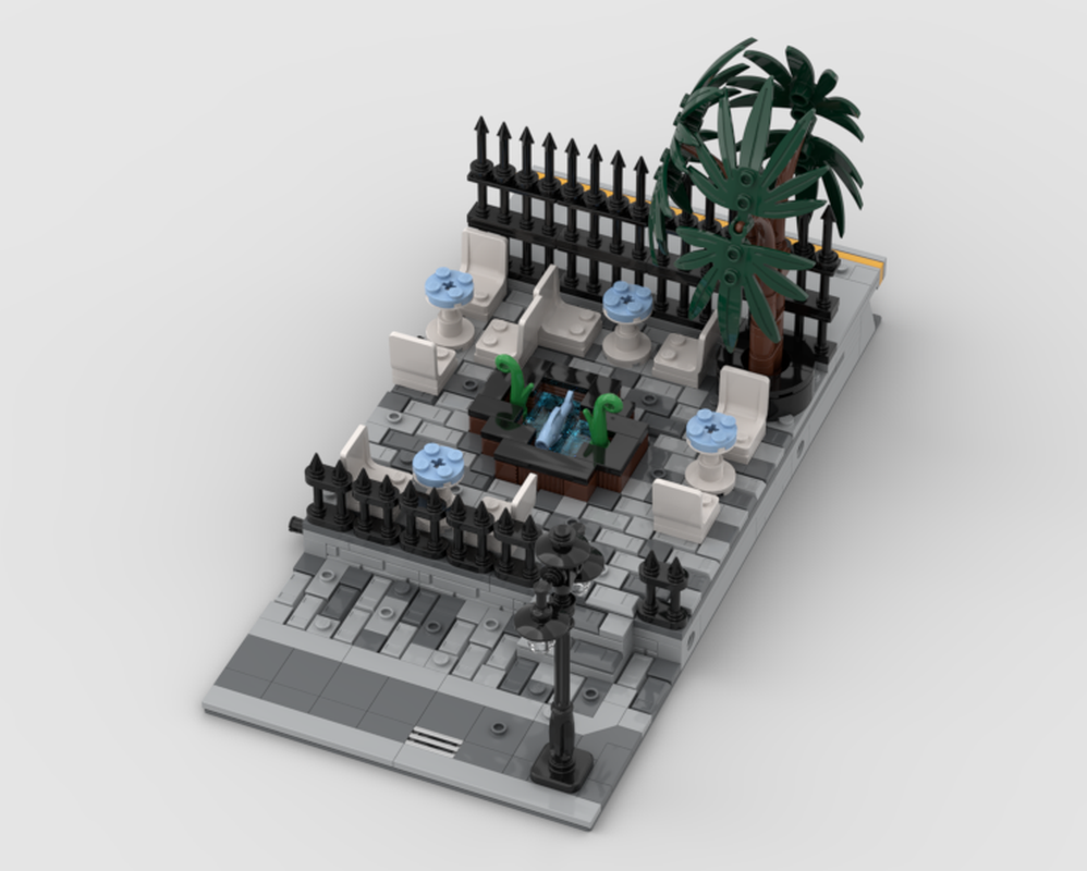 LEGO MOC BRICK CROSS TRAIN STATION EXTENSION by Marxxx Rebrickable Build with LEGO