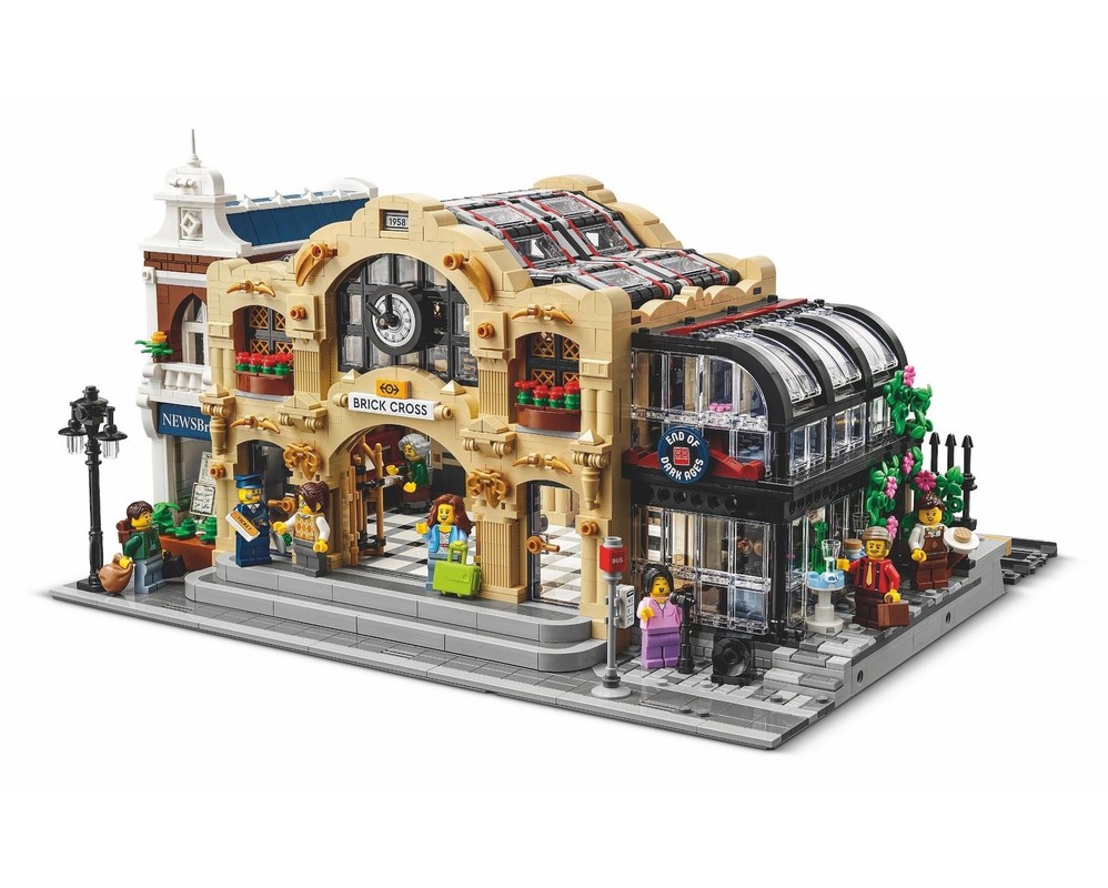 LEGO MOC BRICK CROSS TRAIN STATION EXTENSION by Marxxx