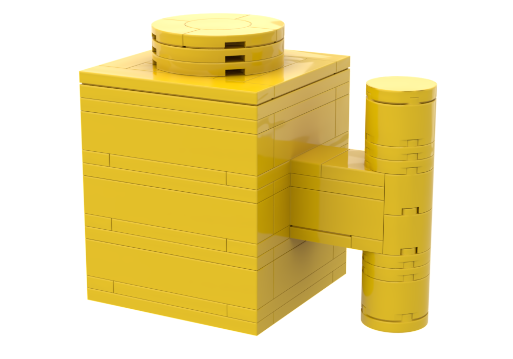 LEGO MOC Upscaled 1x1 Brick with Bar handle by OrchardBuilds ...