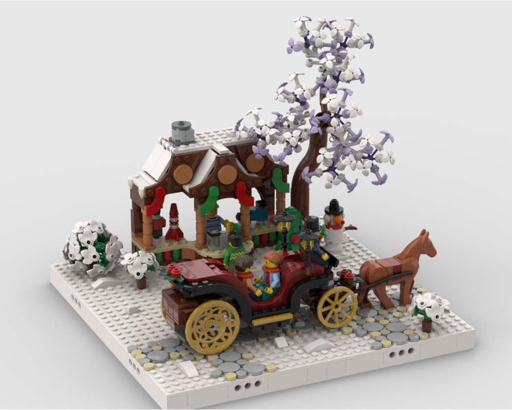 snow village出品 LEGO MOC Winter Village - Display for set 40602+40603 by