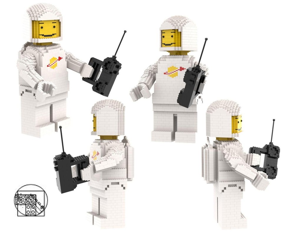 LEGO MOC-197368 Maxi figure White spaceman with radio by Bricksculpture ...