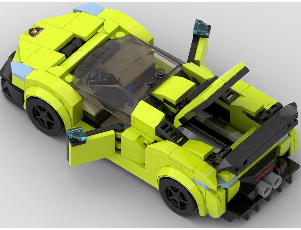 LEGO MOC-197413 Lamborghini Huracan Lime version modified by MarkMOC71 ...