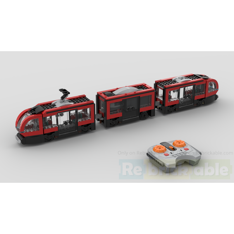 LEGO MOC-197430 60423 Downtown tram motorized with Power Function