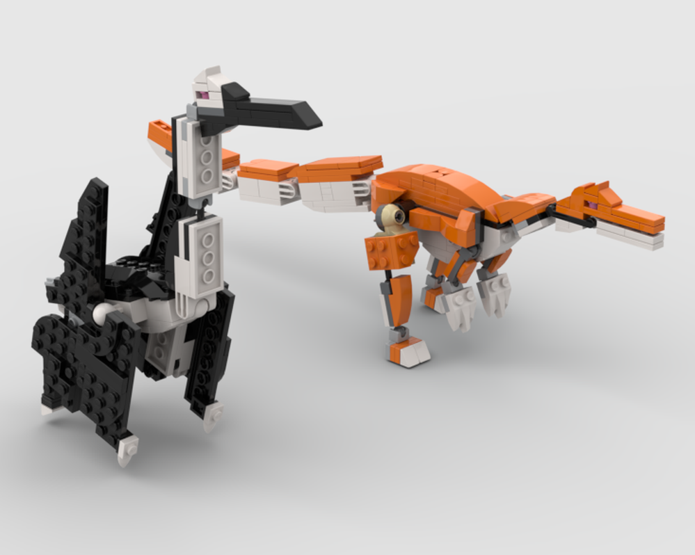 LEGO MOC 31129 Baryonyx and Quetzalcoatlus by bloooop