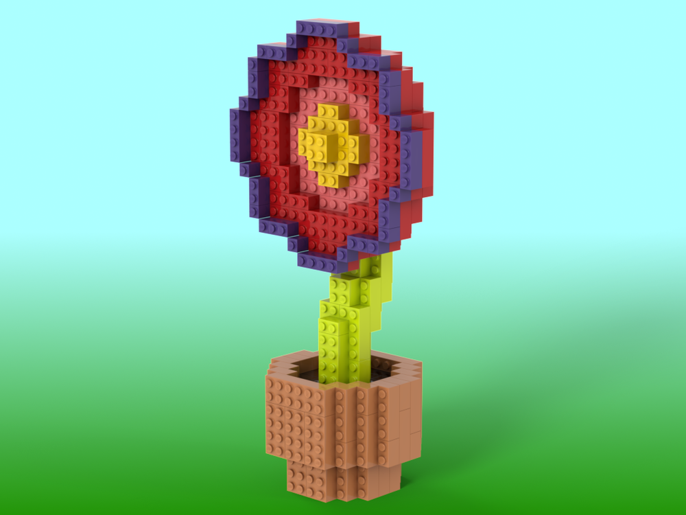 LEGO MOC Flower in Pot by Greldin Rebrickable Build with LEGO