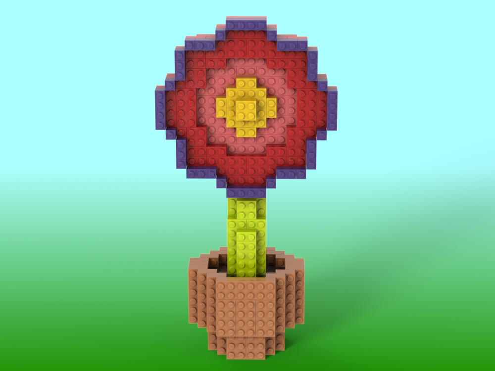 LEGO MOC Flower in Pot by Greldin Rebrickable Build with LEGO