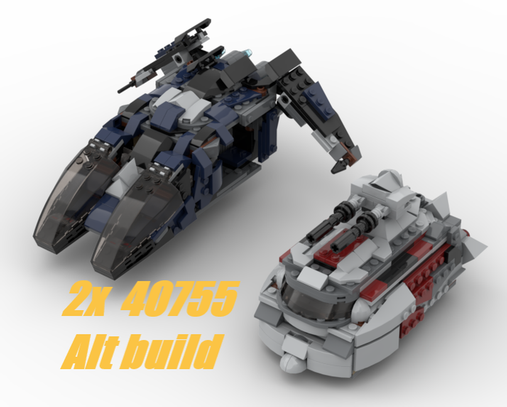 LEGO MOC 40755 2x ALT BUILD Imperial Gunship and Rebel APC by ...