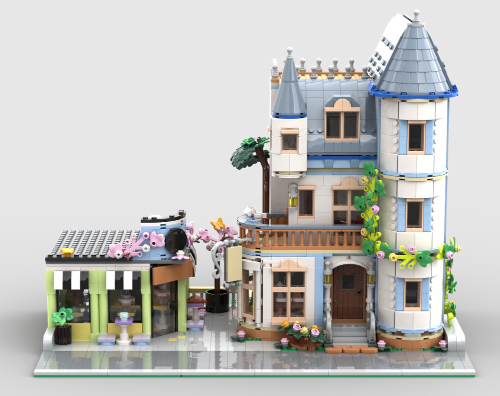 LEGO MOC-198073 Castle Bed & breakfast and Bakery combination Modular ...