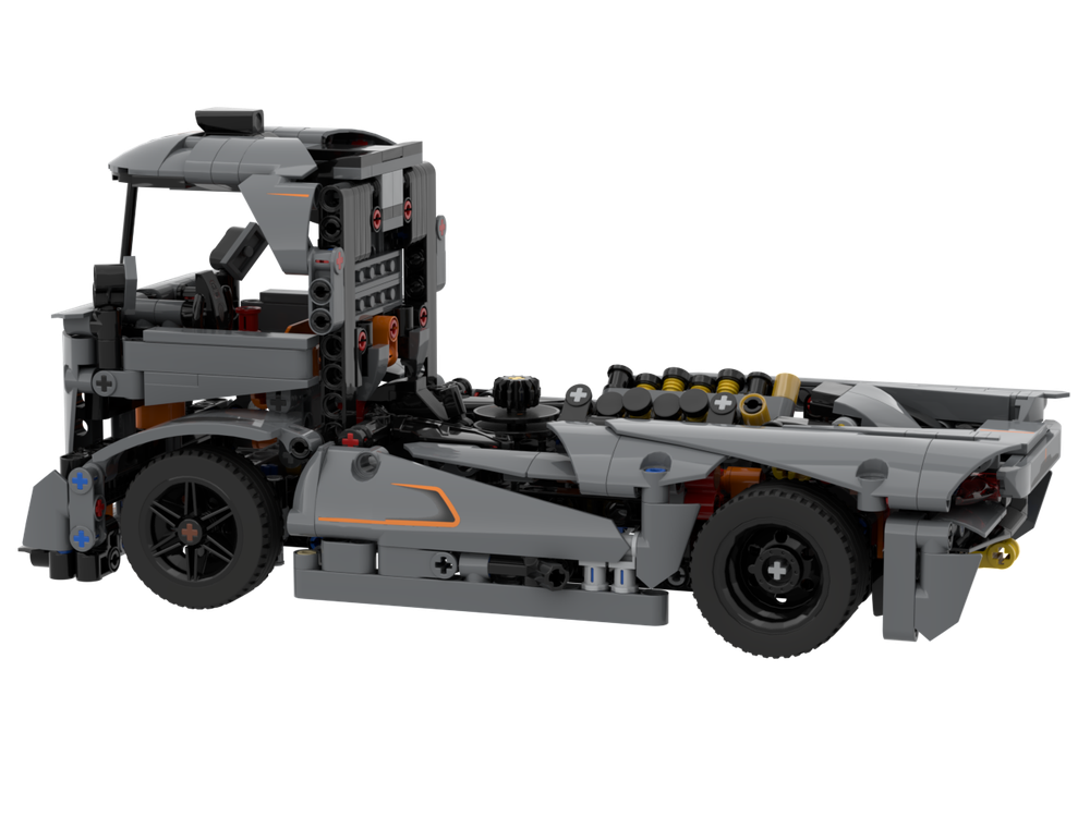 LEGO MOC-198126 42173 Jesko Race Truck Grey by mla2 | Rebrickable
