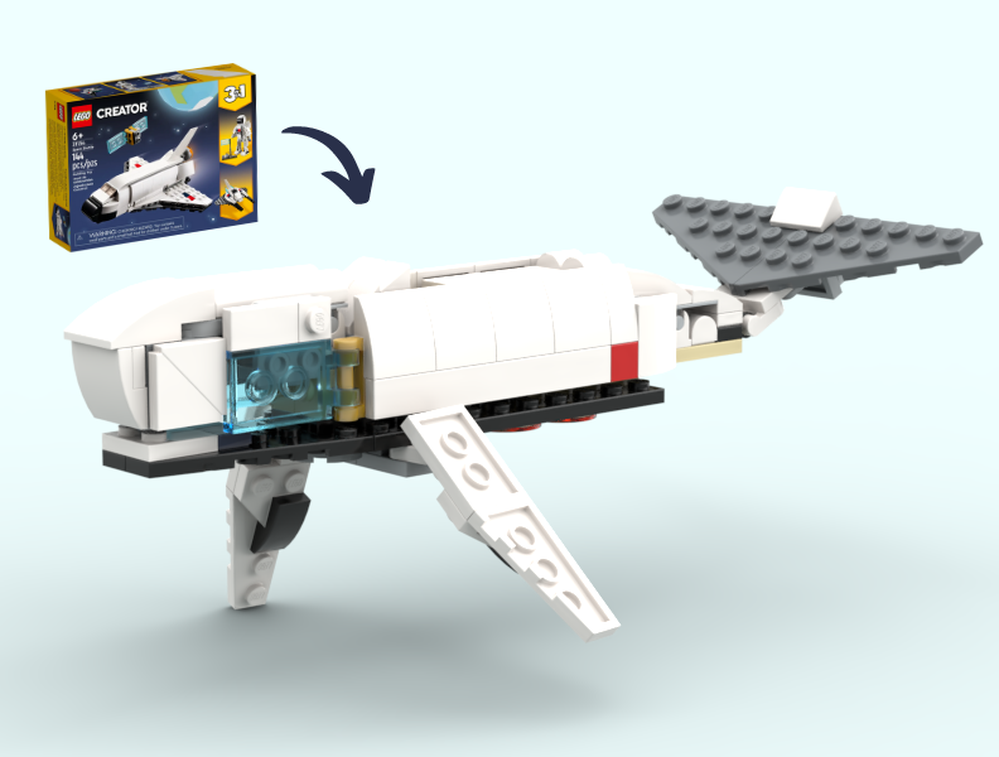 LEGO MOC-198203 Beluga Whale Submarine / Space Ship - Alt build for ...