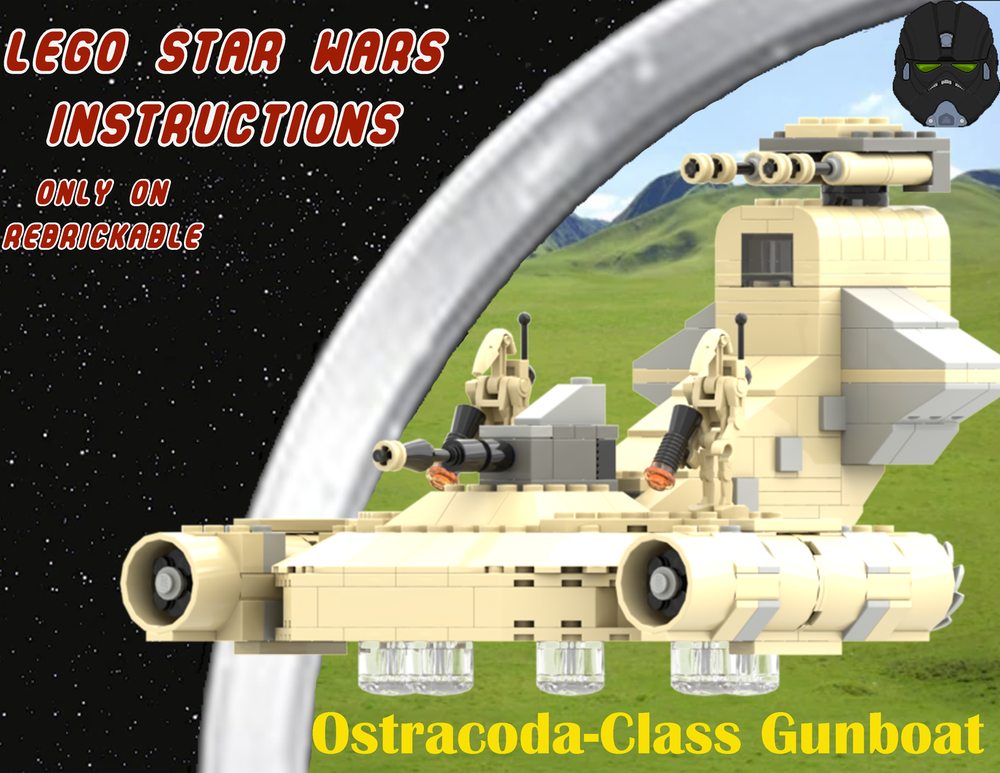 LEGO MOC Ostracoda Cass Gunboat (Trade Federation, Classic-style