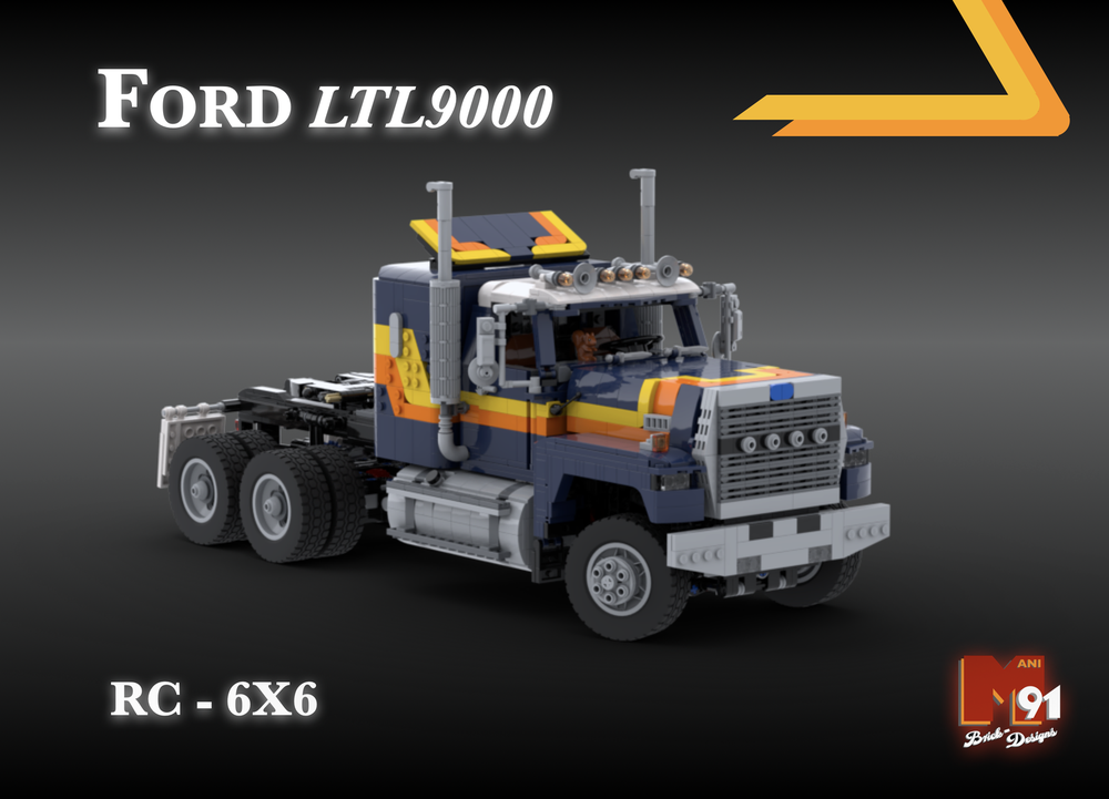 LEGO MOC-198339 RC 1:17 Ford LTL9000 6x6 Sleeper Edition by Mani91