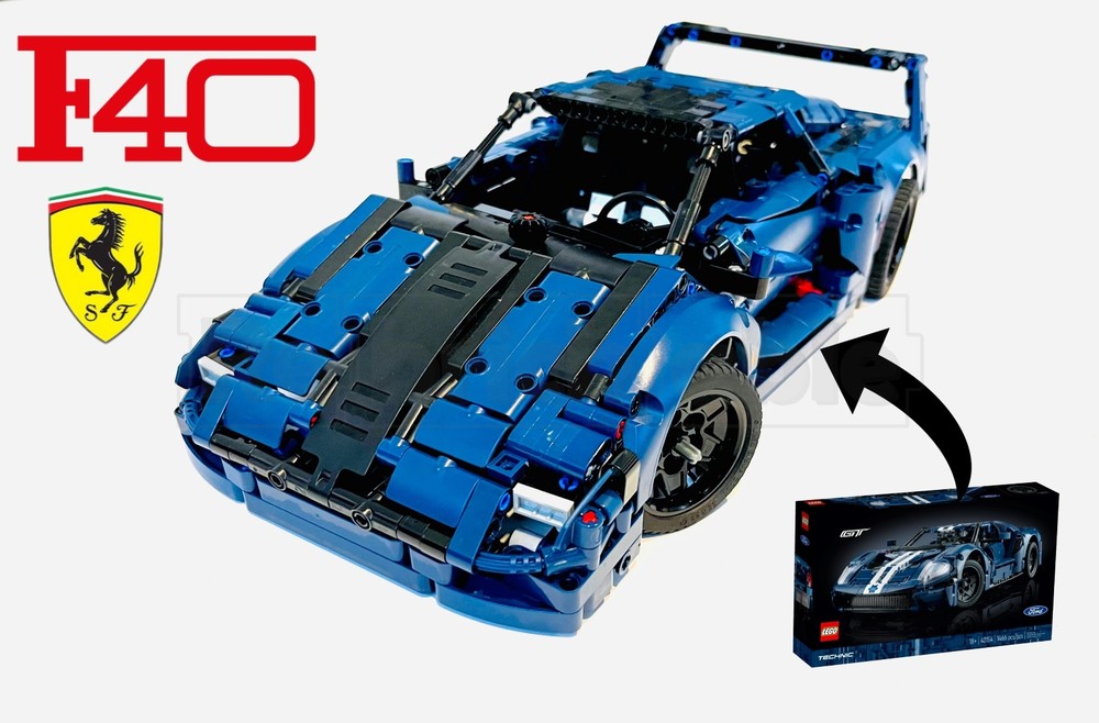 LEGO MOC Ferrari F40 - 42154 B Model by CrazyKreations