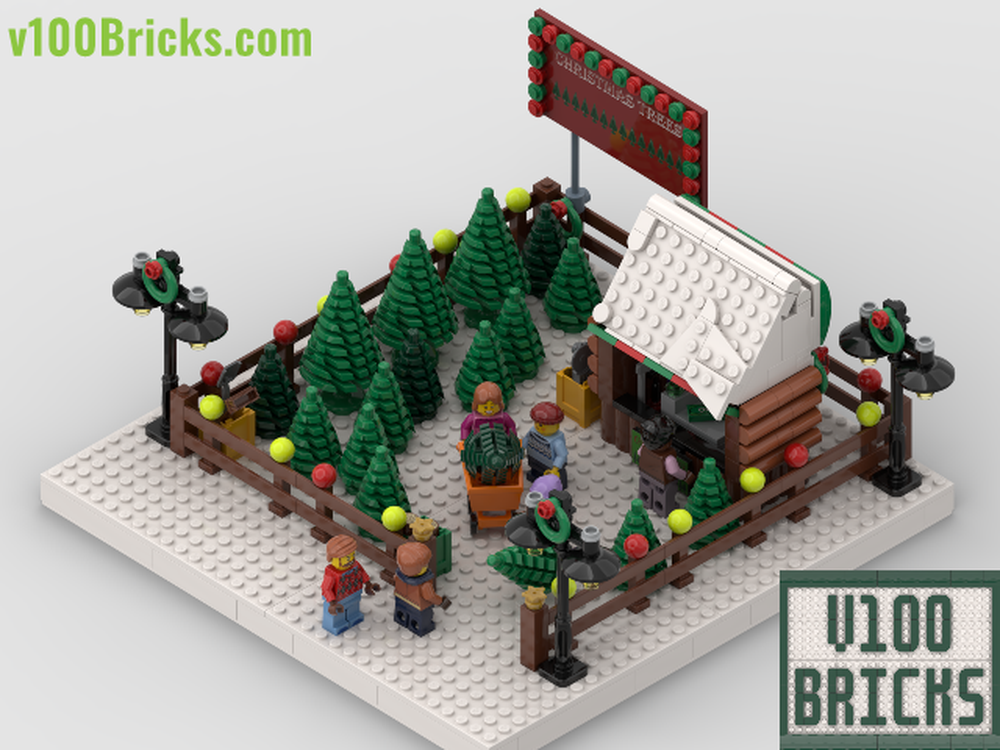 LEGO MOC Christmas Tree Shop by v100Bricks Rebrickable Build with LEGO