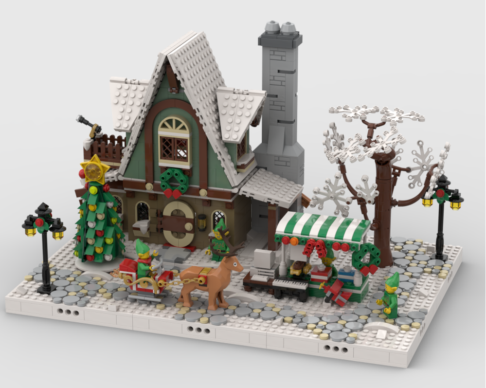 LEGO MOC Winter Village Display for set 10275 Elf Club House