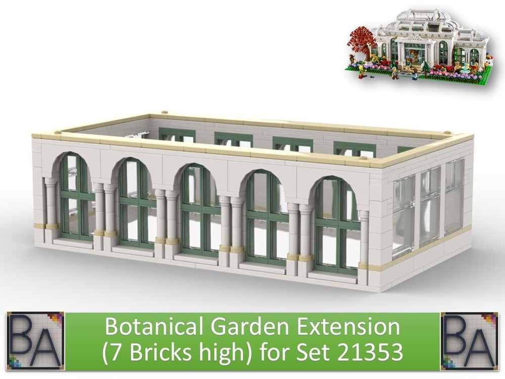 イフリート蝶テンプレ LEGO MOC Botanical Garden Extension (7bricks) for Set 21353