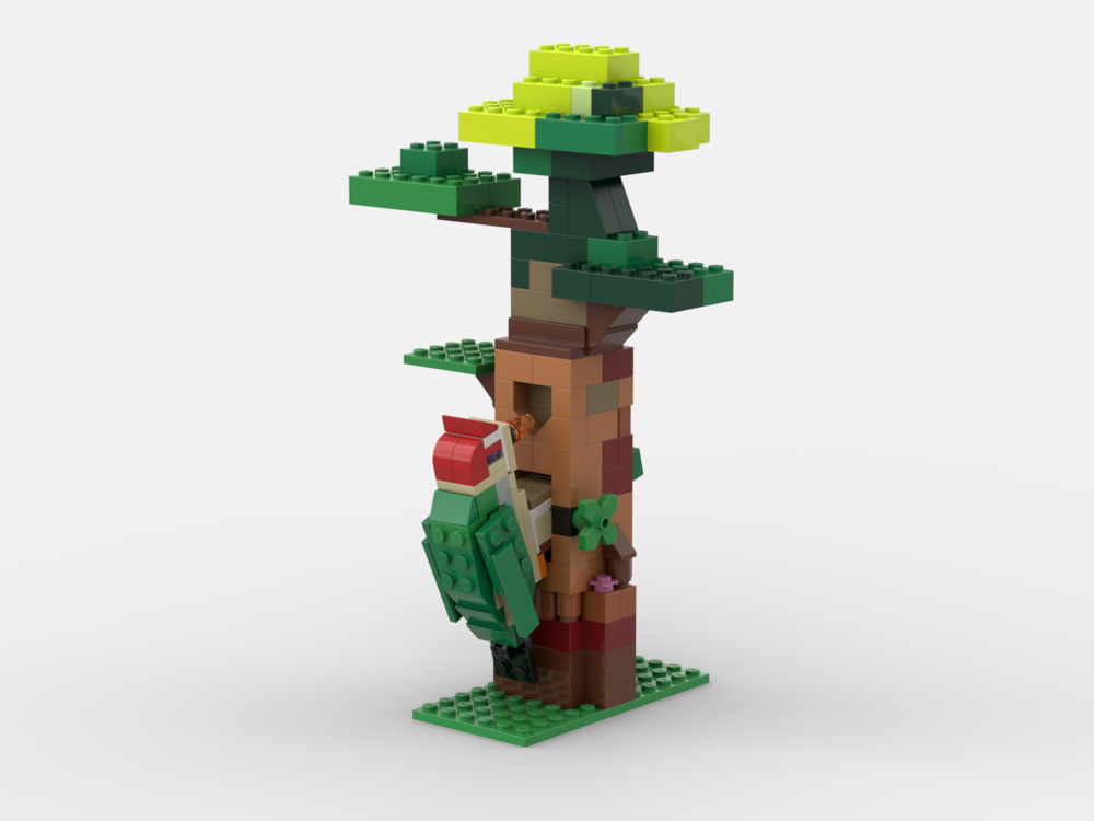 LEGO MOC-199414 10698 - Green Woodpecker by ChiLegGodt