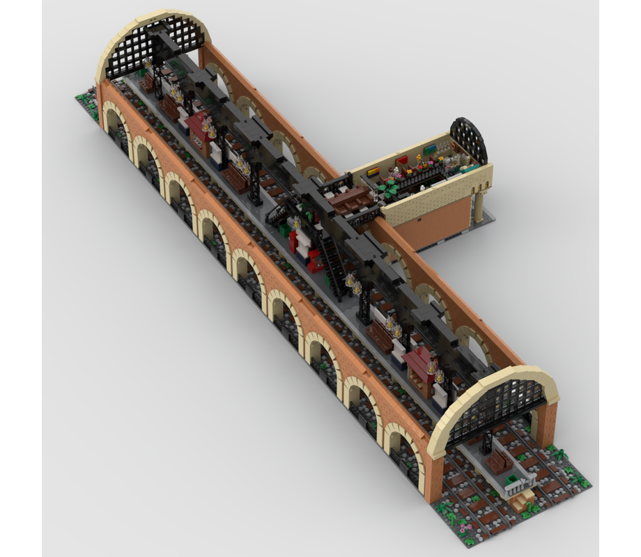 LEGO MOC-199421 Modular Train Station by Leo G | Rebrickable - Build ...