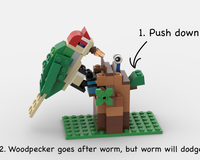 10698 - Woodpecker and the dodging worm
