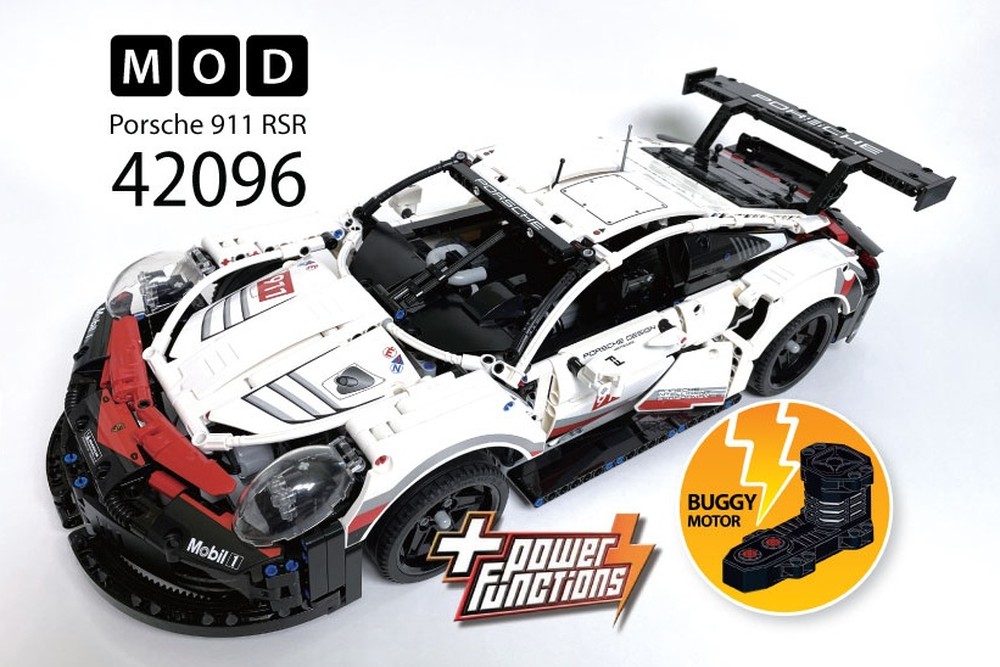 LEGO MOC 42096 Porsche 911 RSR RC MOD for Buggy Motors by otrans