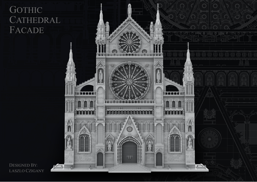 LEGO MOC-199891 Gothic Cathedral Facade by czlaczi81 | Rebrickable