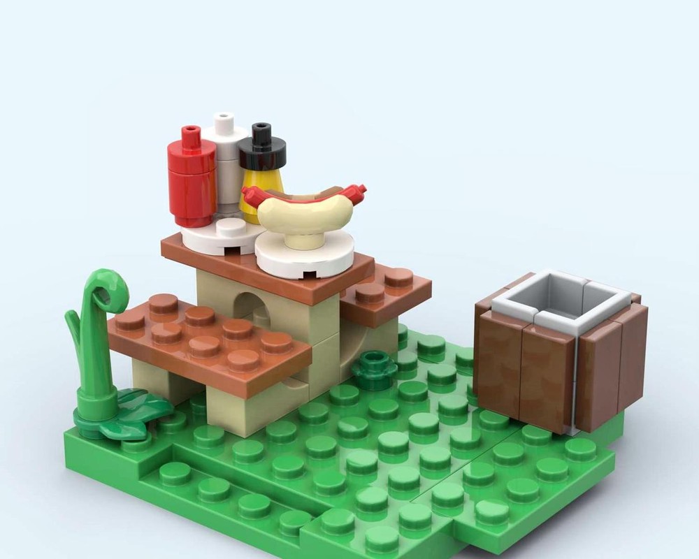 LEGO MOC Picnic Area 8X8 module by Stud.ious Rebrickable Build with