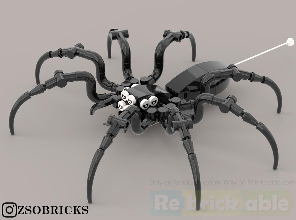 LEGO MOC-200371 Black Spider by zsobricks | Rebrickable - Build