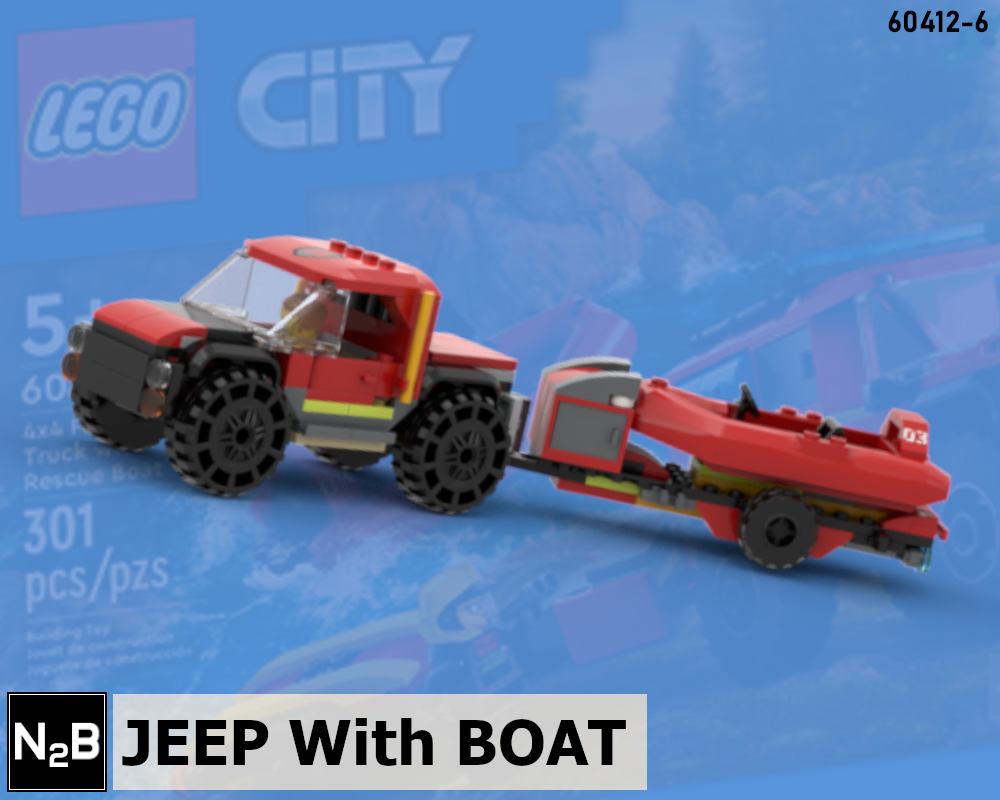 MOC-200397 60412-4 Jeep with Boat