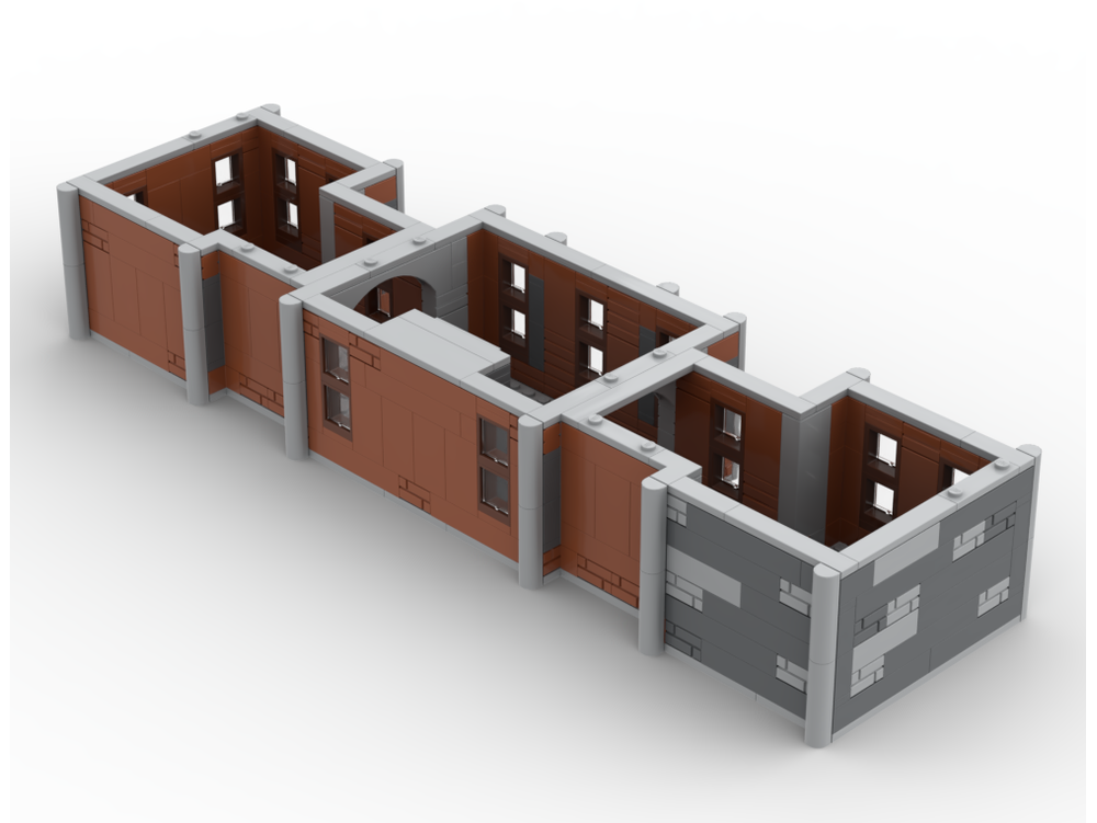 LEGO MOC-200482 X Mansion Xtra Floor - Facade Only by Brick