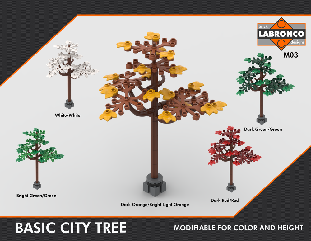 LEGO MOC M03 - Basic City Tree by Labronco Brick Designs | Rebrickable ...
