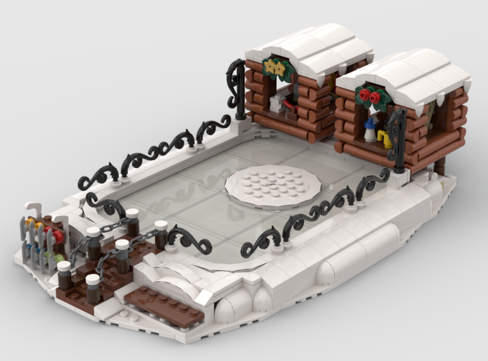 LEGO MOC Winter village ice skating rink by Peter2511 | Rebrickable ...