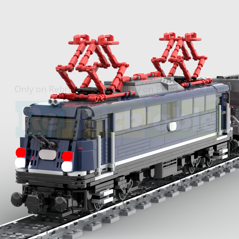 LEGO MOC 8W German Train DB Baureihe 110 (E10) in Dunkelblau (Dark Blue ...