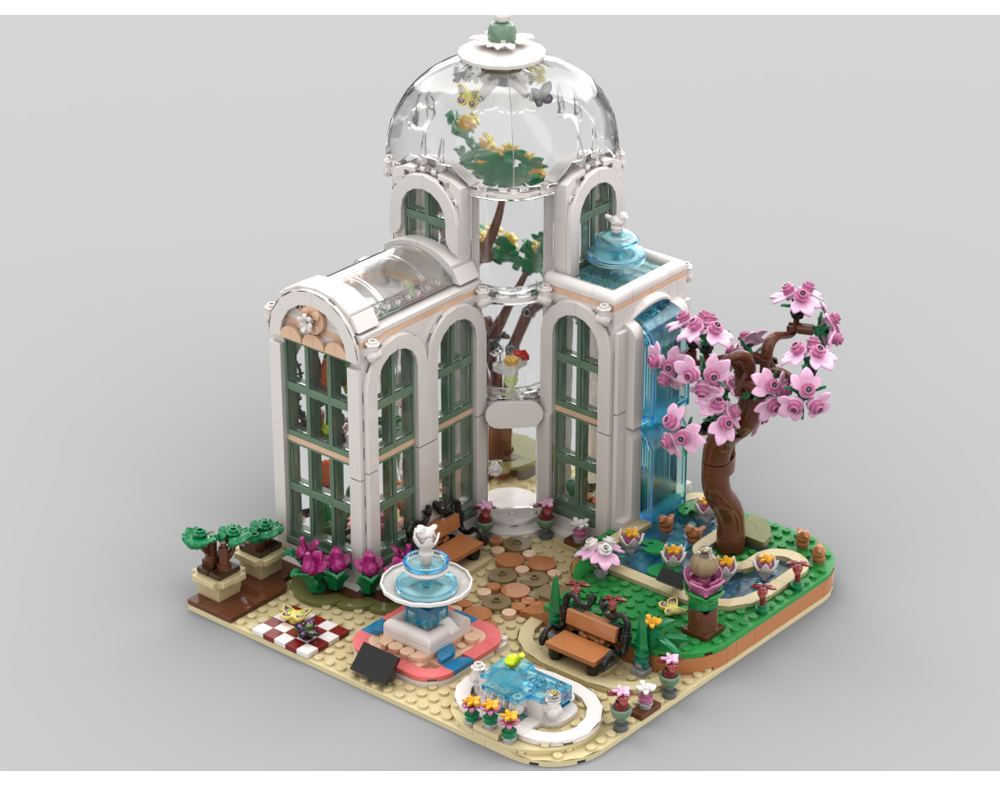 【Botanic】MOCMOC MOC Expert Orchid Flower House Building Brick Toy