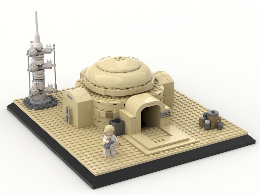Lego Moc Luke S Home On Tatooine Lars Homestead By Empirebricks Rebrickable Build With Lego