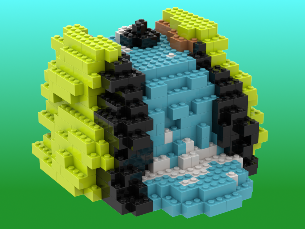 LEGO MOC Black Rock Waterfall by DoesTheBrick | Rebrickable - Build ...