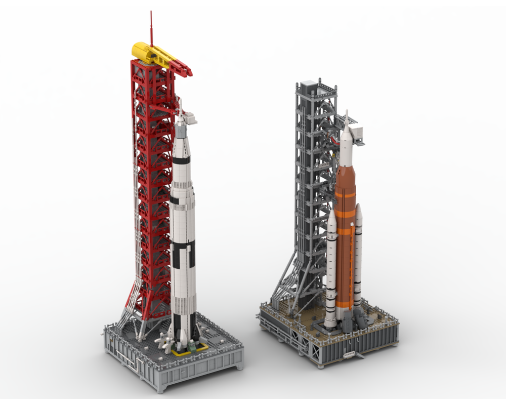 Rocket Ship Saturn Rocket Lego Set City Space Prosetic Saturn V Launch